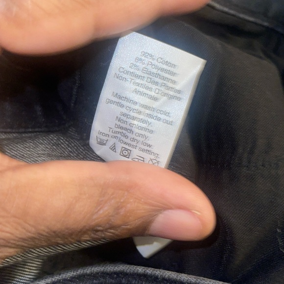 Madewell Black Charcoal Denim Jeans 
Size 32  9” High Rise Skinny - Picture 11 of 12